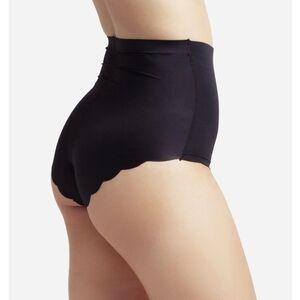 DANSKIN Laser Cut HI-WAIST Shaping Briefs Scallop Edge No Show 2-Pack Sz S NWT